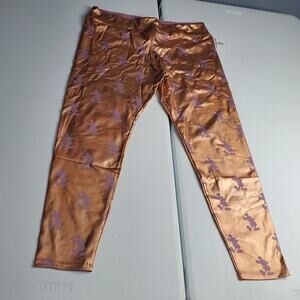Disney World 50th Anniversary EARidescent Leggings Rose Gold Womens Extra Large